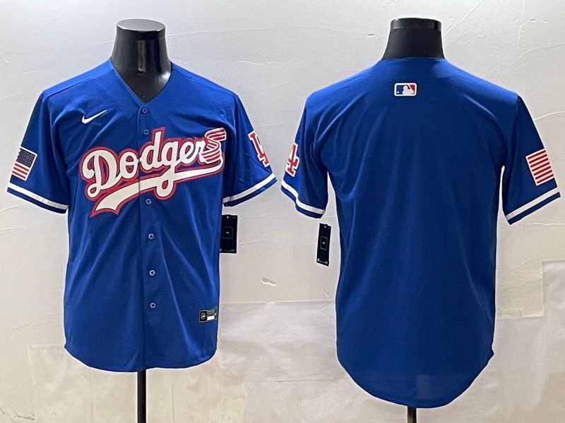 Men Los Angeles Dodgers Blank Blue Second generation Joint Name Nike 2025 MLB Jersey style 1